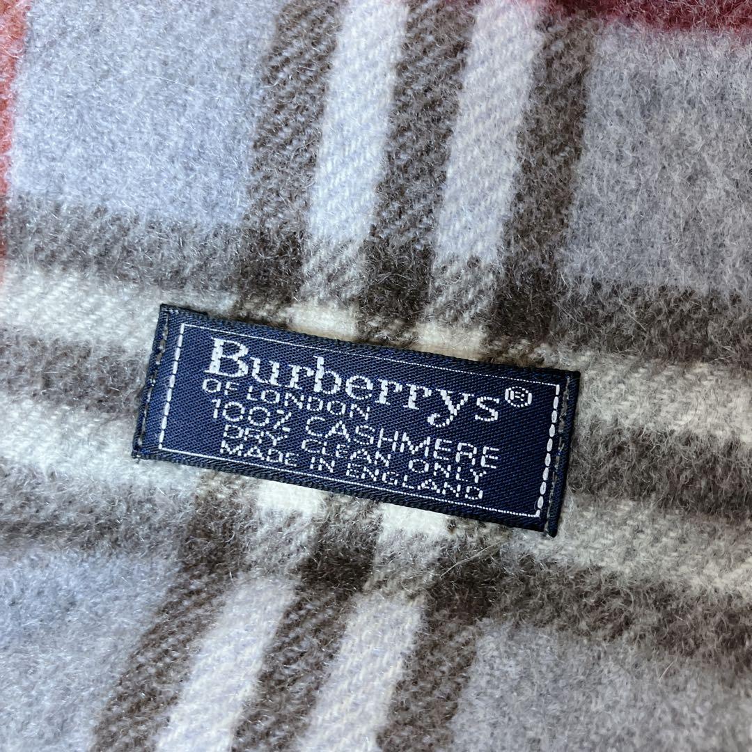 【美品】BURBERRY マフラー カシミヤ100% ノバチェック ライトブルー
