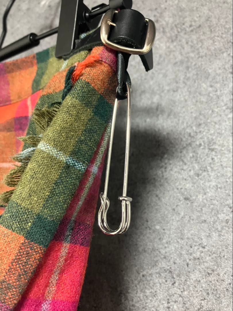 【タグ付き未使用品】オニールオブダブリン　巻きスカート　プリーツ　チェック　膝丈