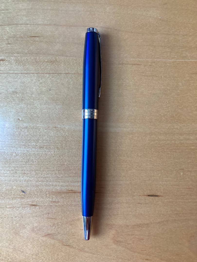 PARKER ボールペン 青 レザーケース付き