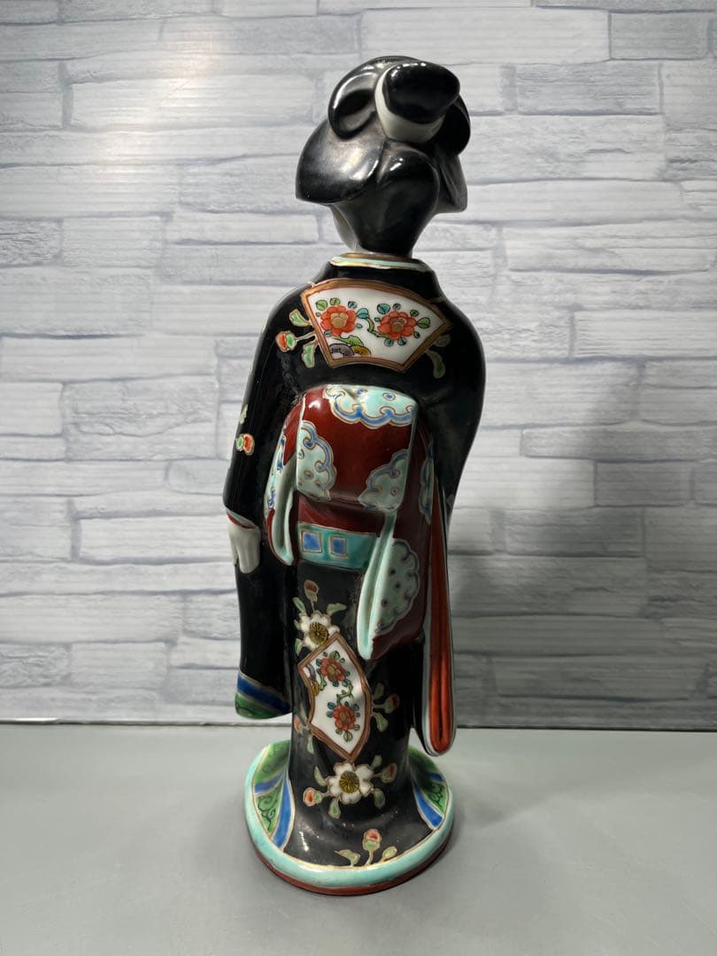 明治時代　九谷焼　美人　立像