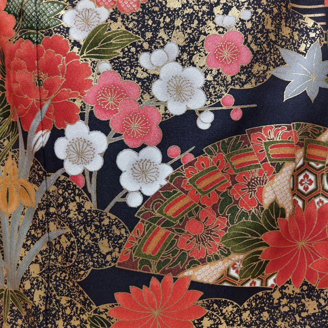 大特価SALE☆振袖フルセット(7点)・成人式・小柄な方向け・古典柄・金彩加工