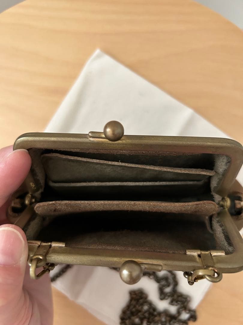 N25がま口財布 チェーン付き