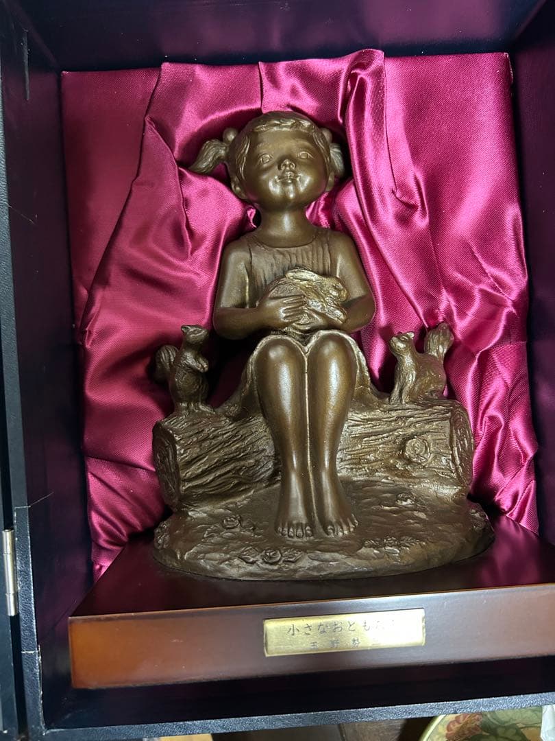 玉野勢三　セット売りブロンズ少女とブロンズ少年