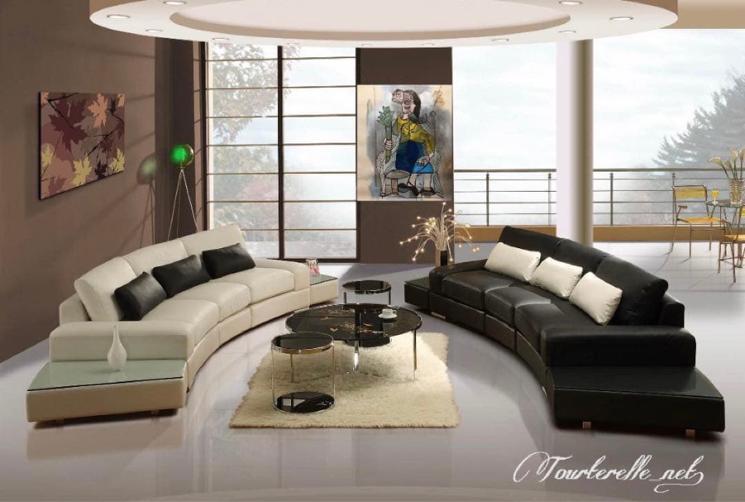 肉筆☆油絵☆F20号『アーティチョークと女性』ピカソ/模写