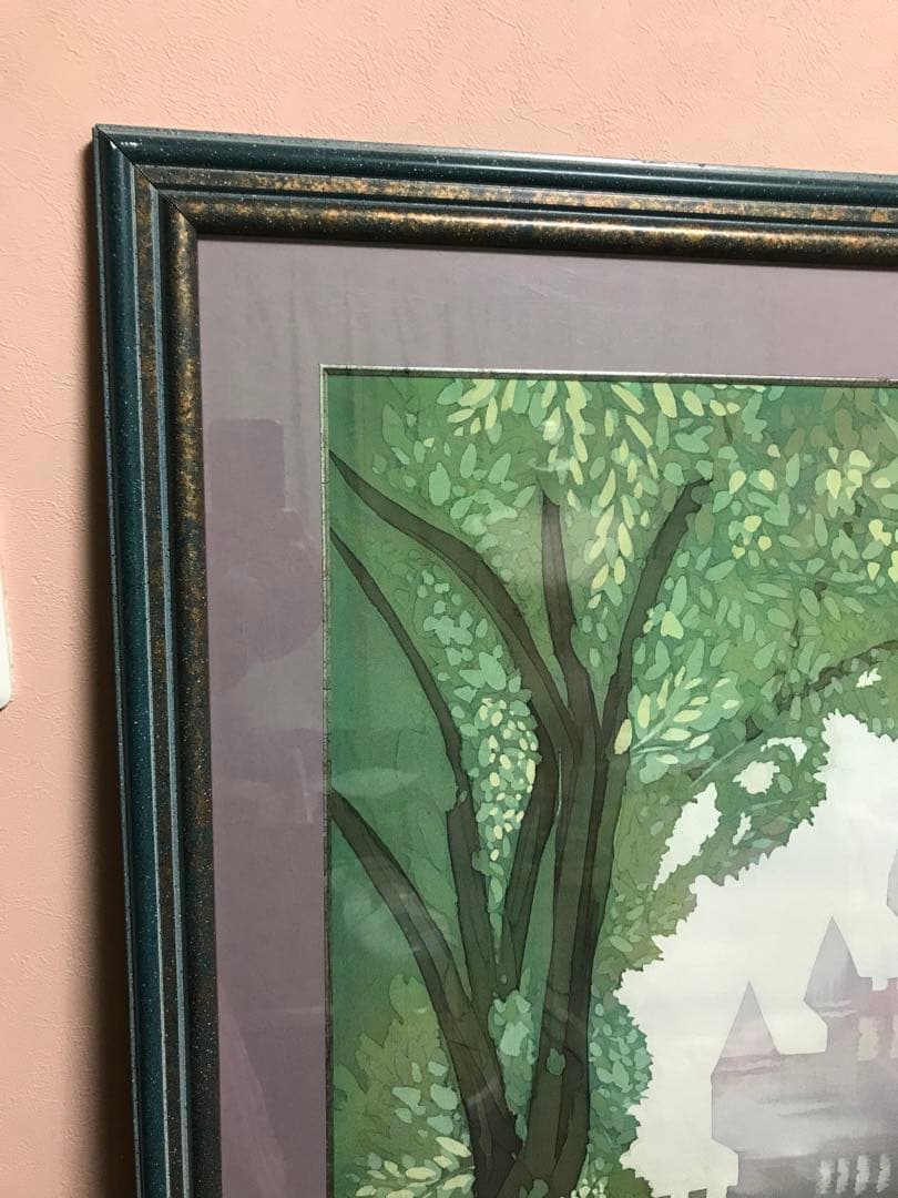 【値下げ】特大　絵画　アンコールワット　ろうけつ染