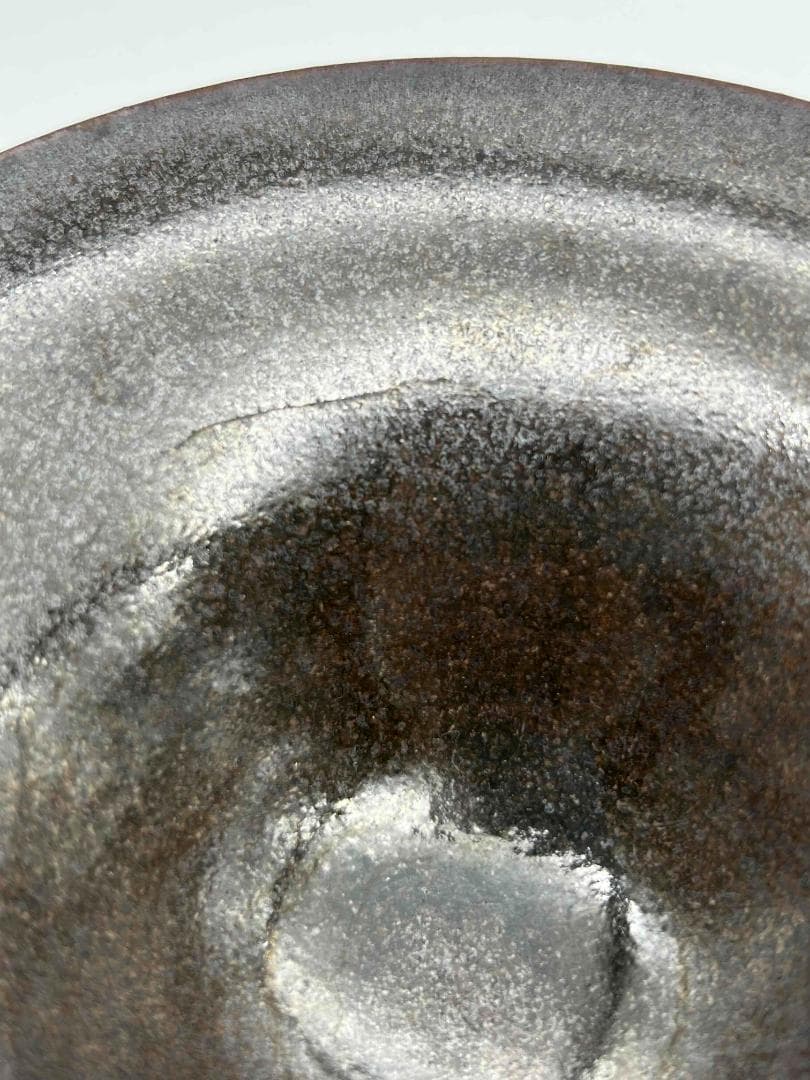 南宋時代　油滴天目茶碗　笠茶盞 旧家蔵出し 唐物　古賞物　時代物(E-69)