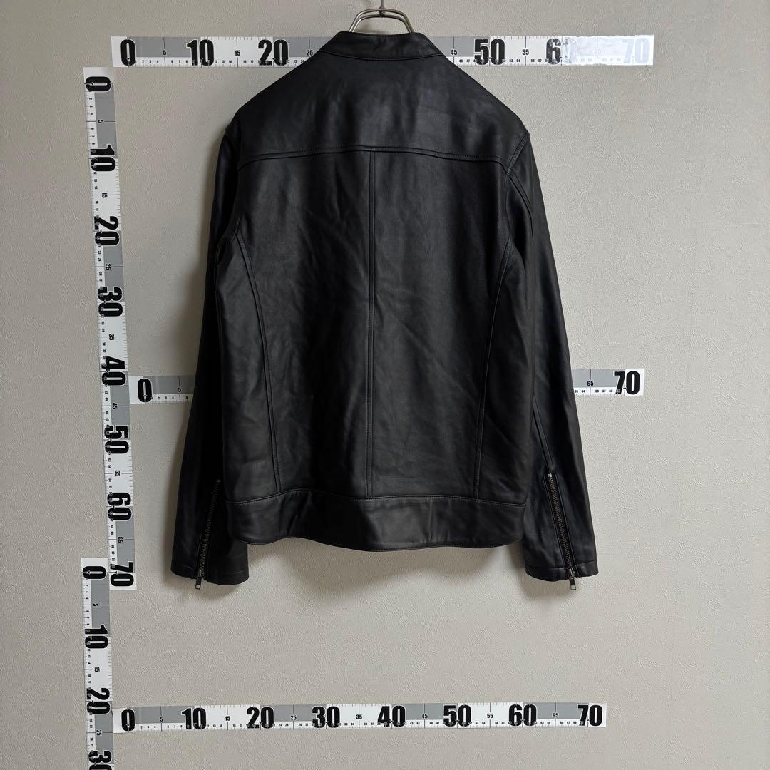 UNITED ARROWS ラムレザー シングルライダースジャケット 黒 L