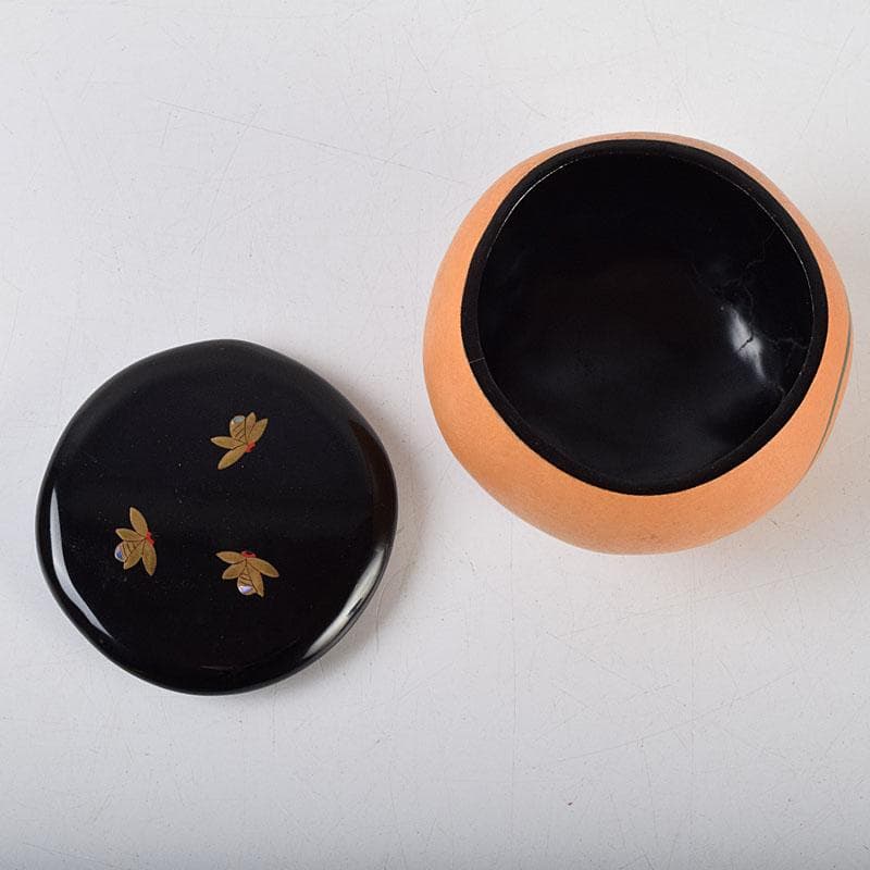 茶道具　北村葵春作　瓢箪　螺鈿装飾　螢蒔絵　茶器　共箱　V　9095