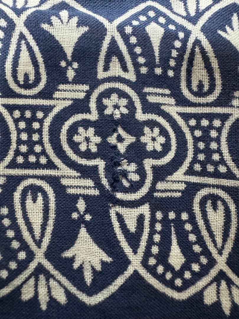 ヴィンテージバンダナ　クロス柄　ショベル柄　rn14193 ネイビー　今市