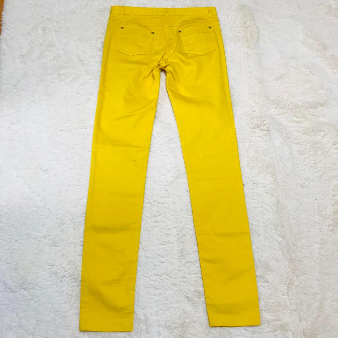 マルタンマルジェラ ストレッチ　カラー パンツ イエロー イタリア製 42