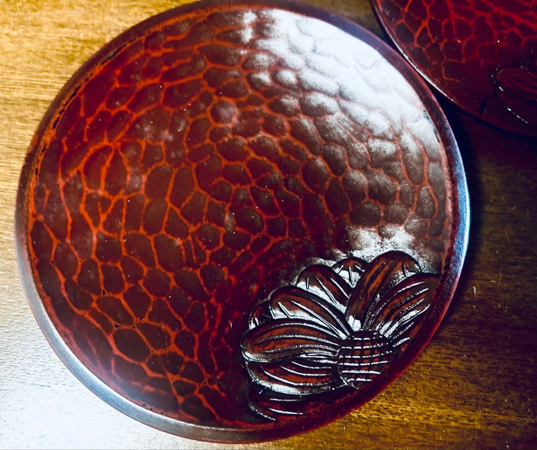 鎌倉彫　陽堂（ようどう）　梅花ボウル1個　銘々皿5客セット