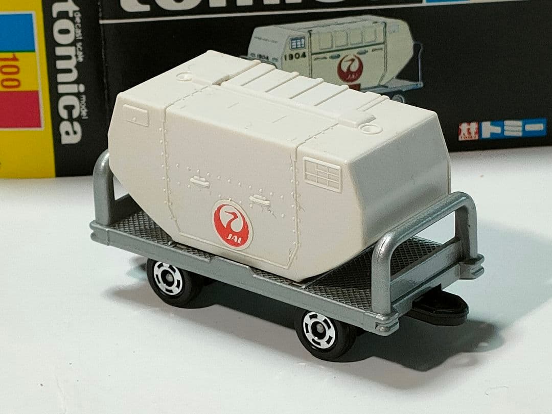 黒箱トミカ96 JAL日本航空コンテナ牽引車+100 JAL日本航空コンテナ