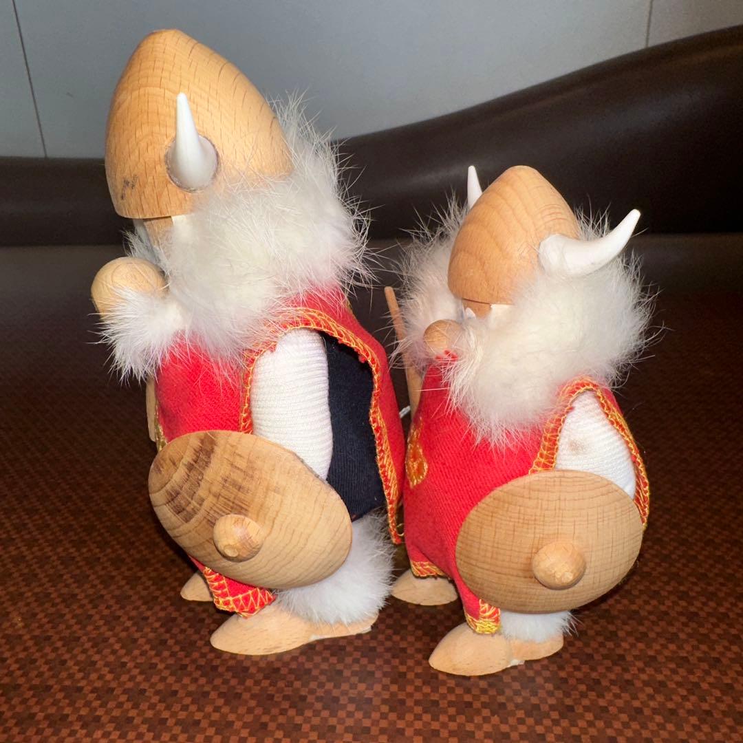 北欧 60's ノギンス チーク材 バイキング ペアセット 美品 紋章