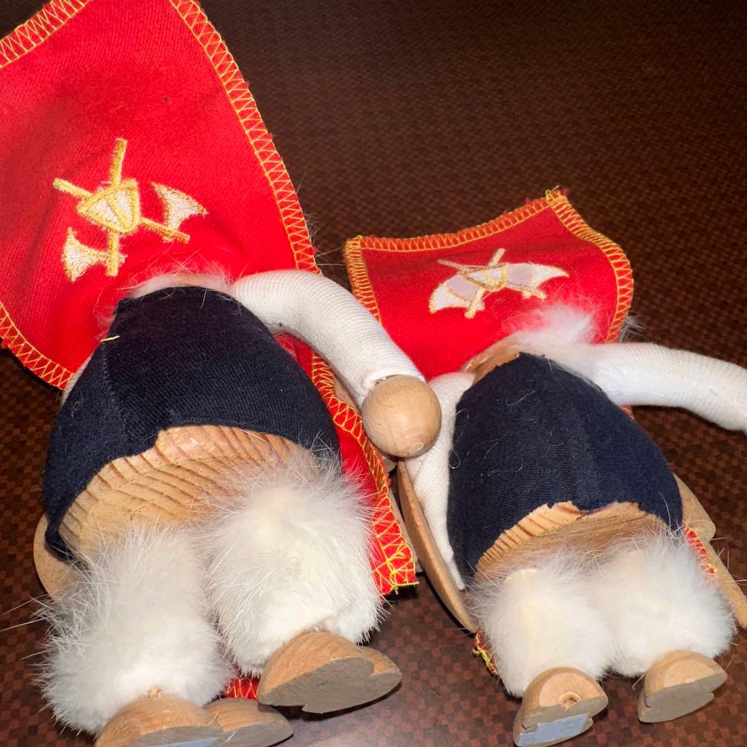 北欧 60's ノギンス チーク材 バイキング ペアセット 美品 紋章