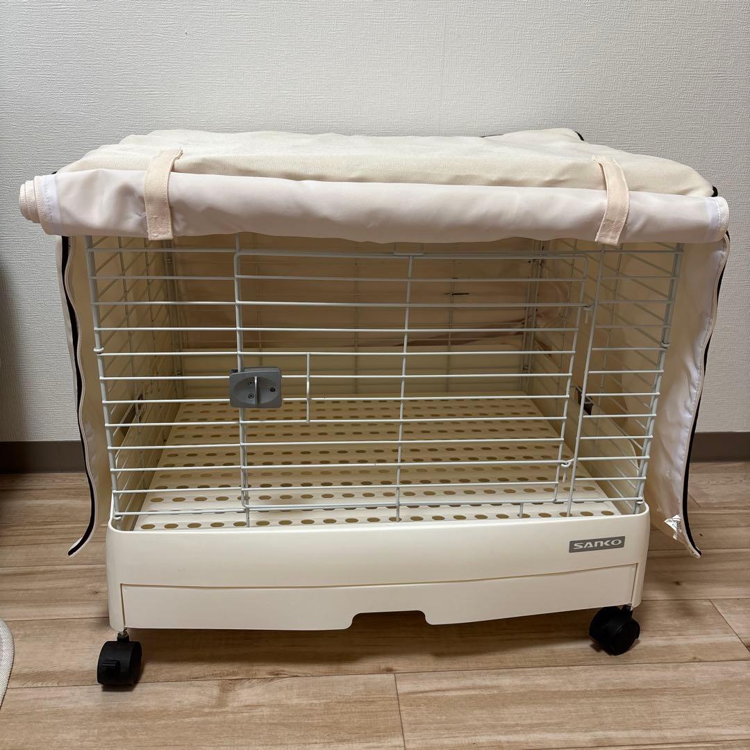 SANKOイージーホーム60とワイヤーメッシュスノコとケージカバーと階段セット