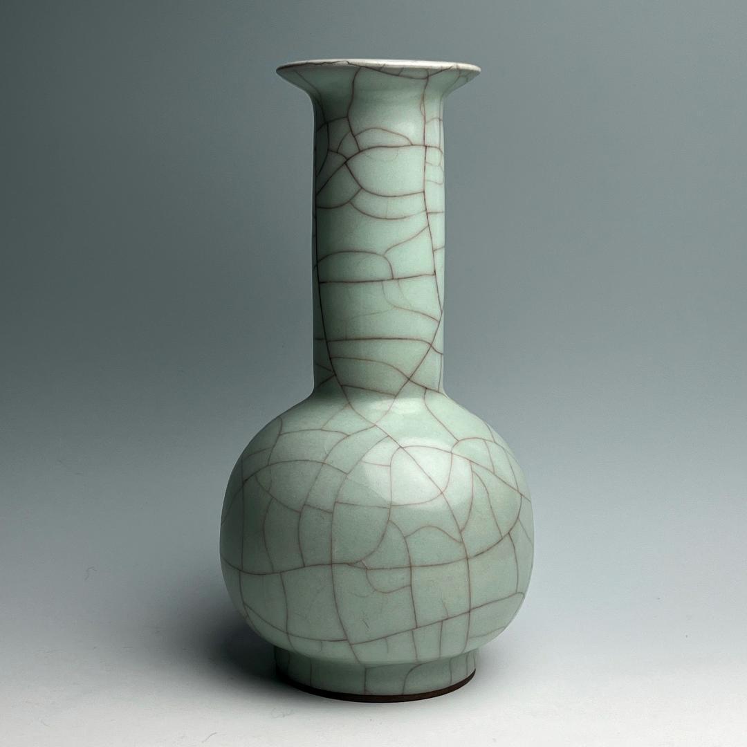 青磁花瓶 景徳鎮窯 古玩 中国美術 唐物 擺件SN16