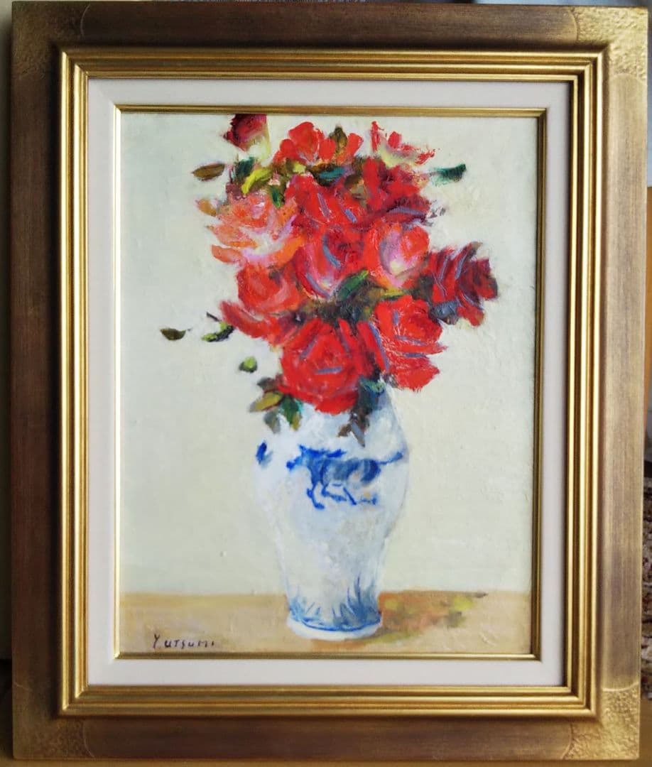 バラの油彩画   F6