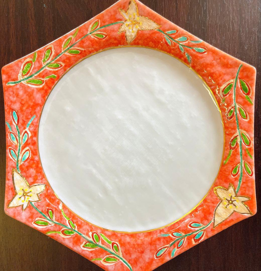 有田焼・陶器製菓子器（1個）六角皿（2枚）3点セット