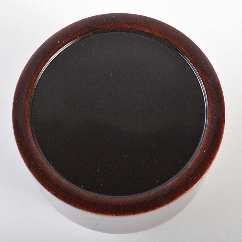 茶道具　雅斉造　利休道歌　溜中次　棗　共箱　V　6730