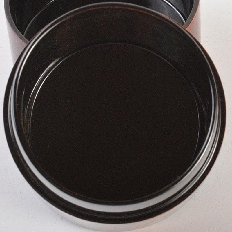 茶道具　雅斉造　利休道歌　溜中次　棗　共箱　V　6730