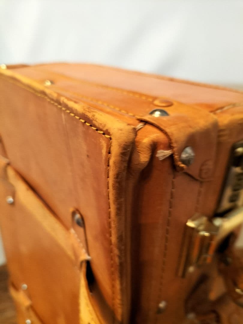 本革　レザー トランクケース 旅行カバン amie