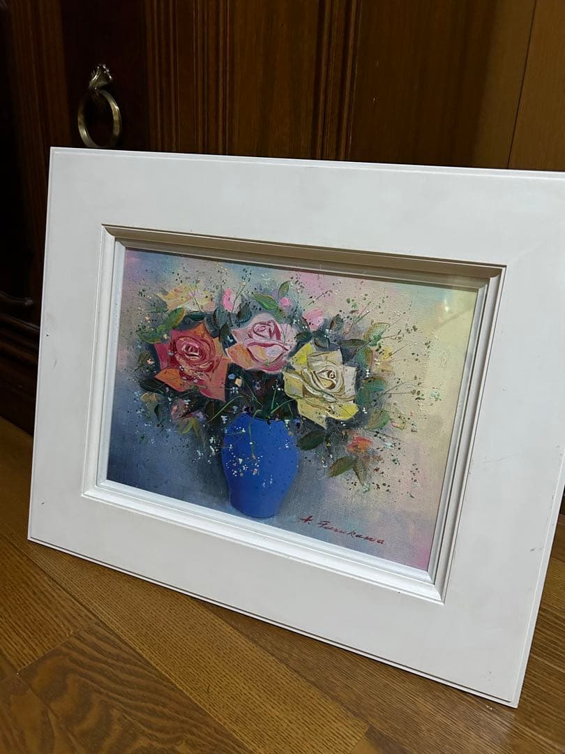 おすすめ　古川　明雄　作品　油絵　薔薇　バラ