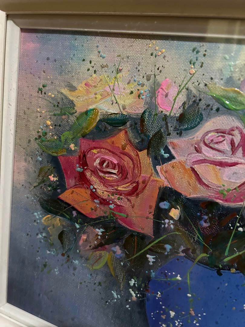 おすすめ　古川　明雄　作品　油絵　薔薇　バラ