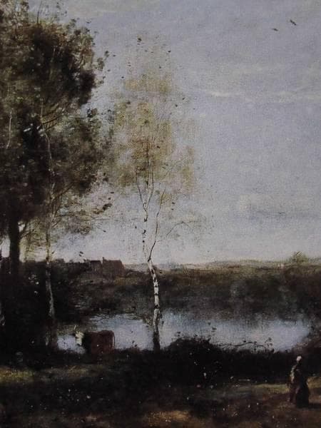 ジャン＝バティスト・カミーユ・コロー、大農園、希少な額装用画集より