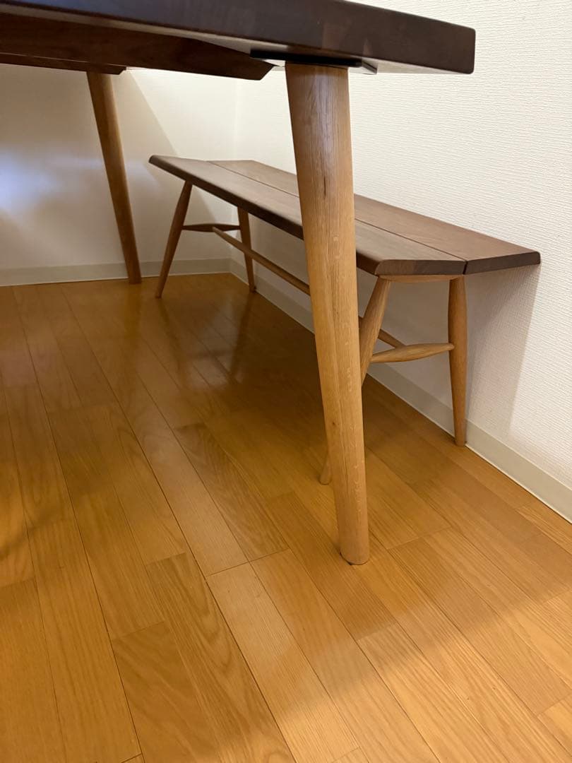 オーク　天然木材ダイニングテーブル　セット