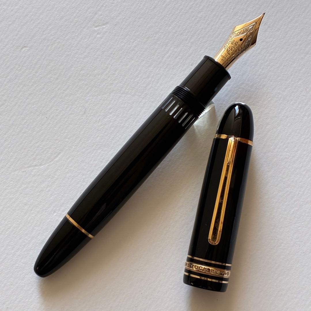 モンブラン　149 金白金　3帯　白帯　万年筆　70年代14C