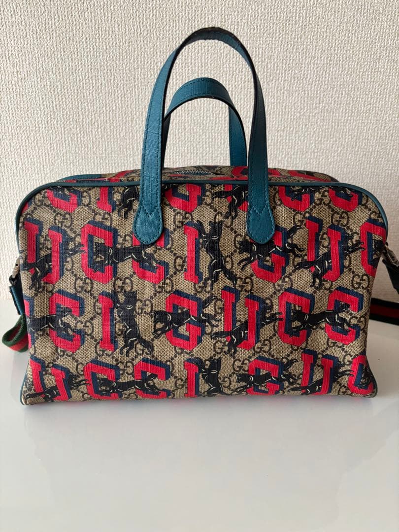GUCCI ショルダーバッグ チルドレンズ GGプリント ウルフ オオカミ 犬