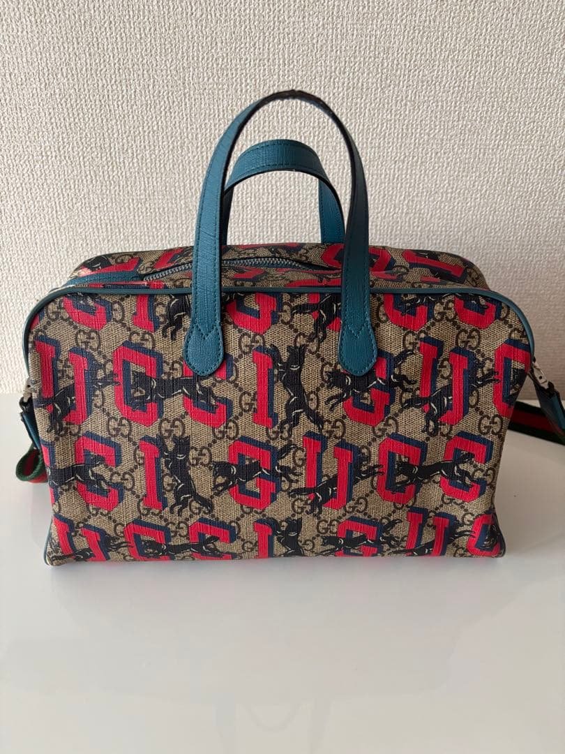 GUCCI ショルダーバッグ チルドレンズ GGプリント ウルフ オオカミ 犬