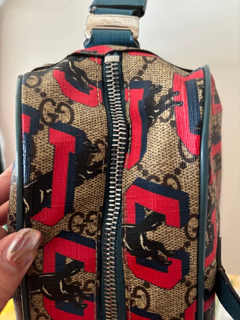 GUCCI ショルダーバッグ チルドレンズ GGプリント ウルフ オオカミ 犬