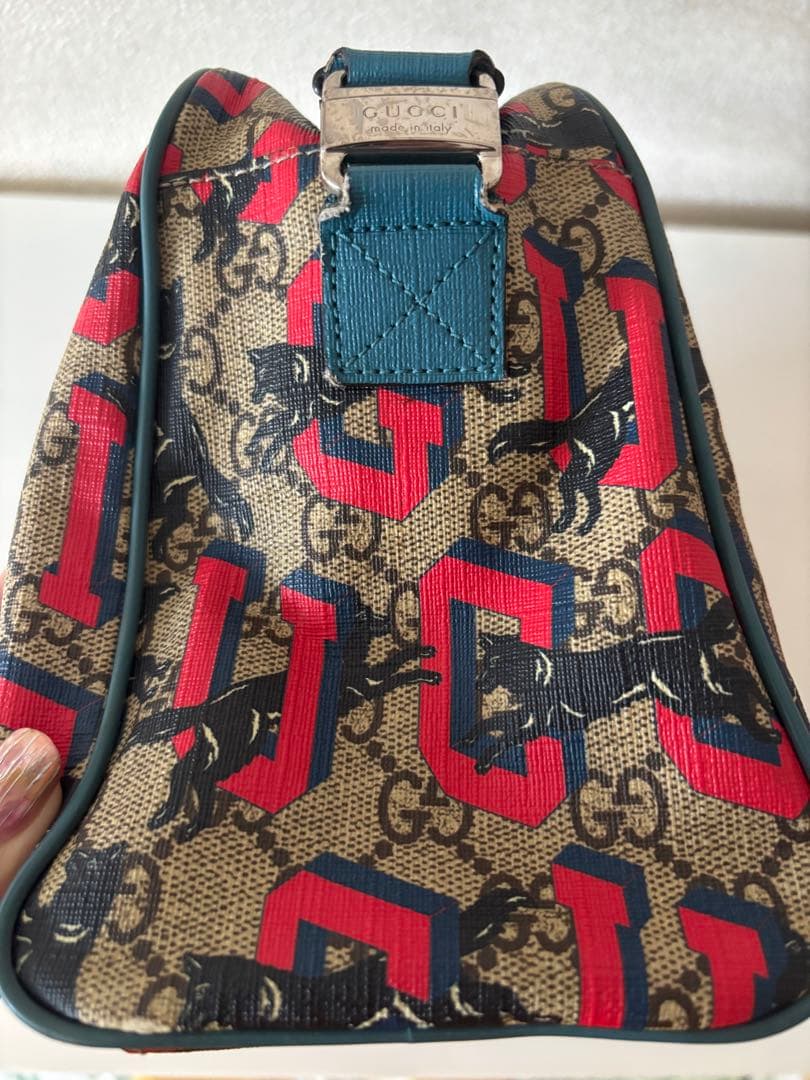 GUCCI ショルダーバッグ チルドレンズ GGプリント ウルフ オオカミ 犬