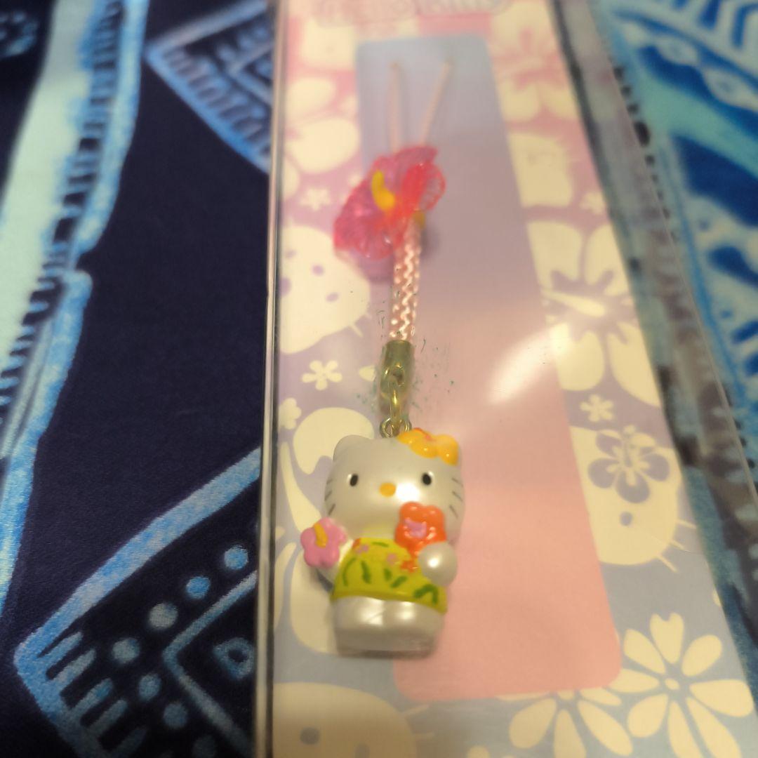 ハワイドールプランテーションキティ ぬいぐるみフック付とキティのストラップセット