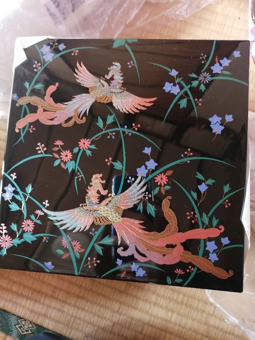 【未使用】山中漆器 正倉院風蒔絵 鳳凰 重箱 三段重 おせち