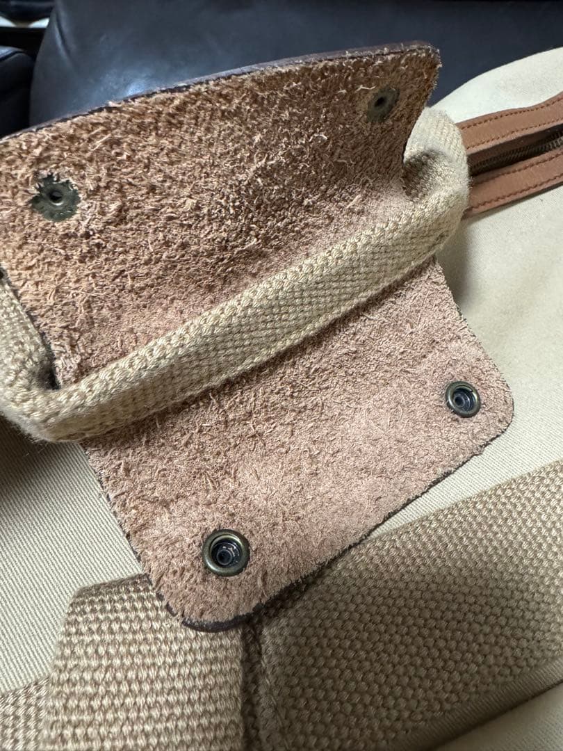 POLO RALPH LAUREN キャンバスボストンバッグ ベージュ