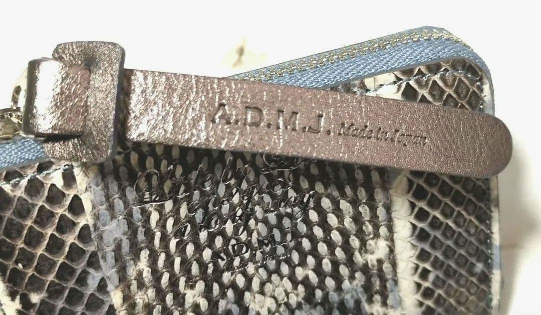 ADMJ スネークレザー エリーゼ スマートパース 財布 ミニウォレット 美品❣