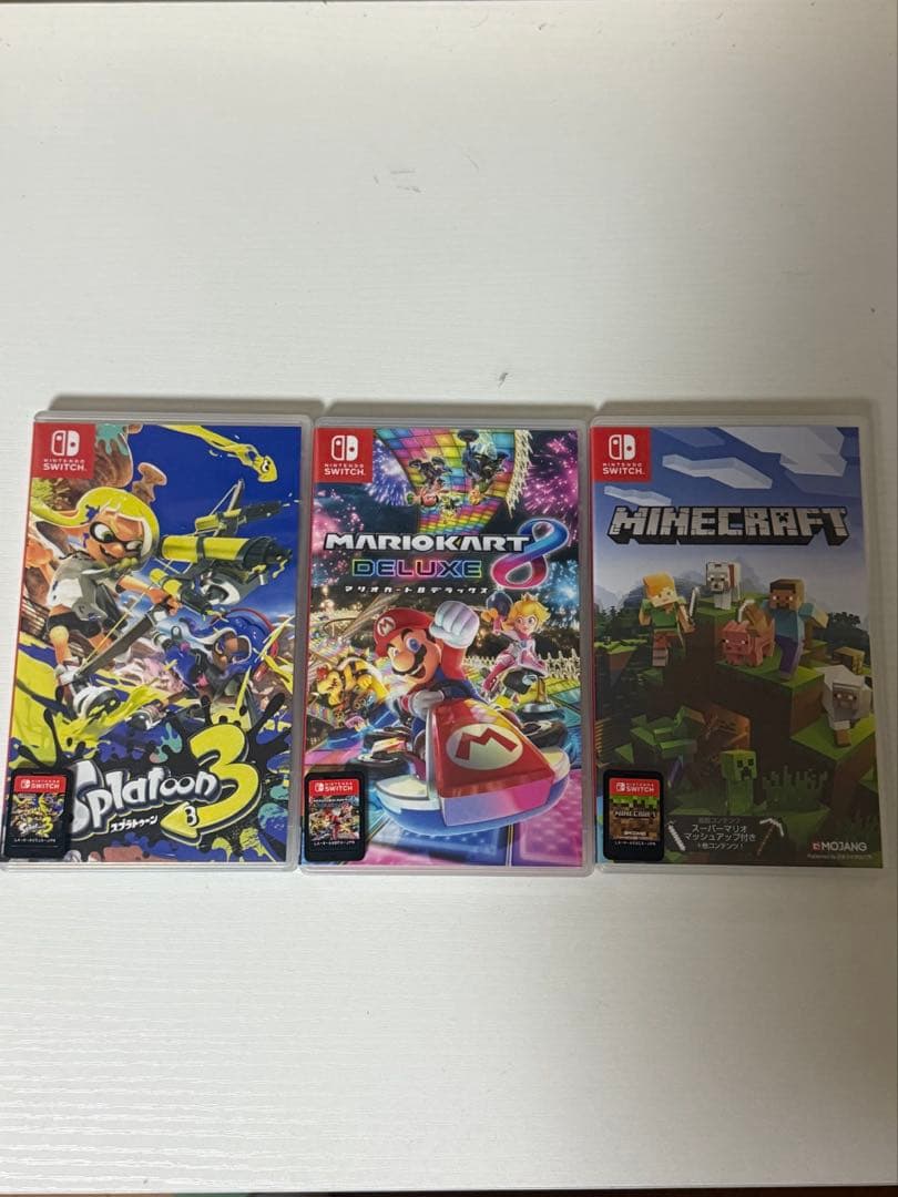 人気ソフト3本セット マリオカートスプラトゥーン3 マイクラ即購入⭕️動作確認済み