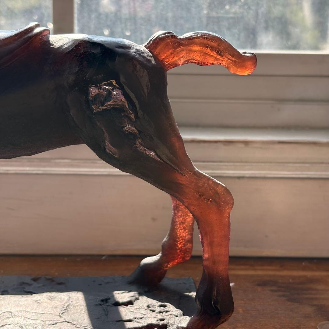 馬 ドームフランス クリスタル ガラス オブジェ 置物 daumfrance