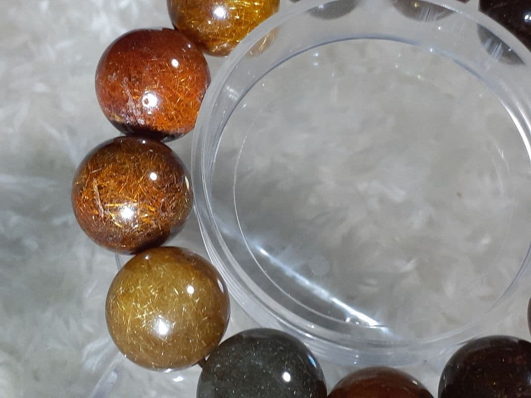 【1点もの】ミックス　ルチルクォーツ 　ブレスレット