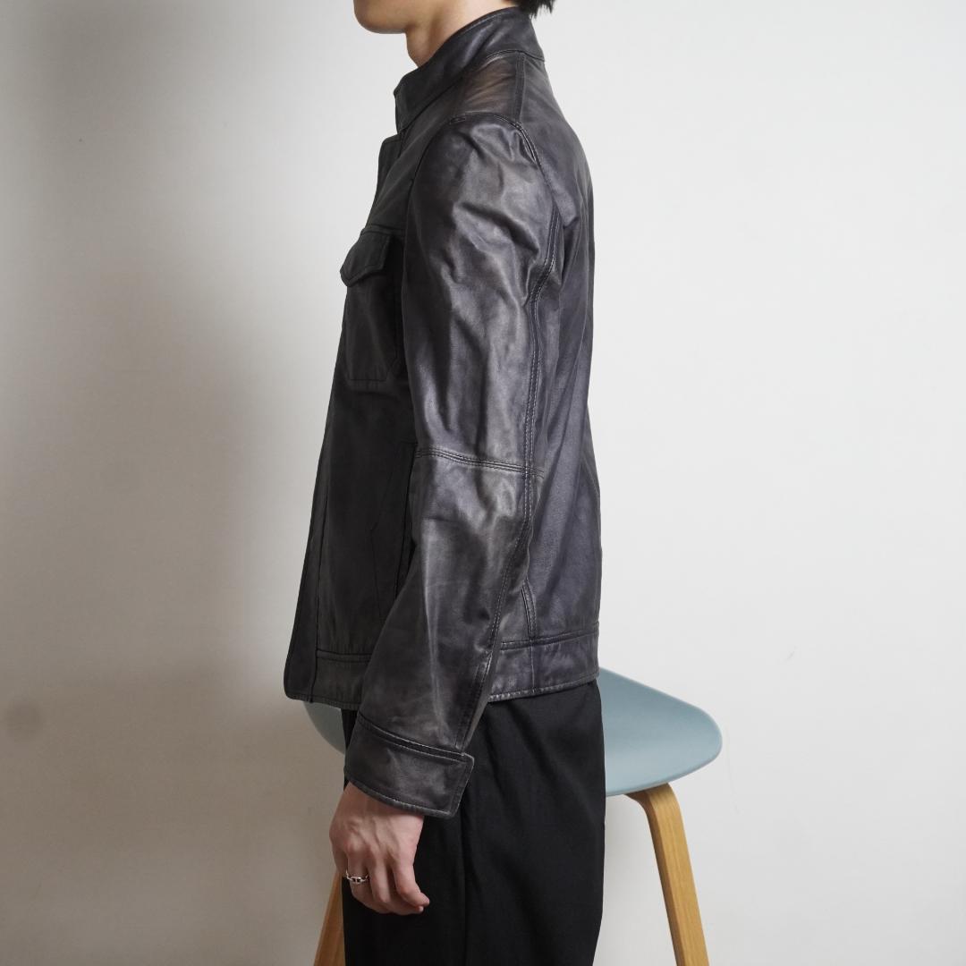 Platinum COMME CA レザージャケット 羊革 ブラウン/JW89