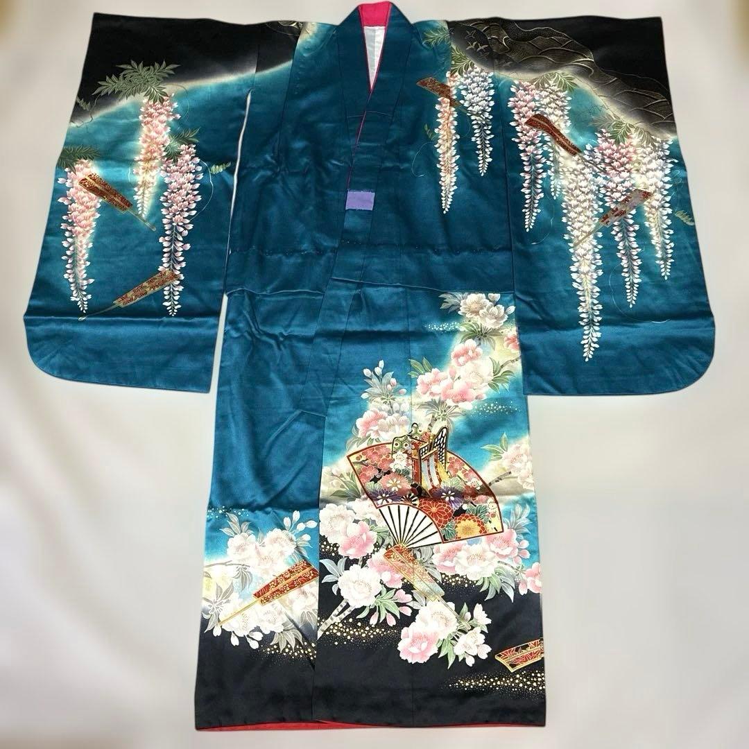 七五三　七歳　正絹着物　帯のセット