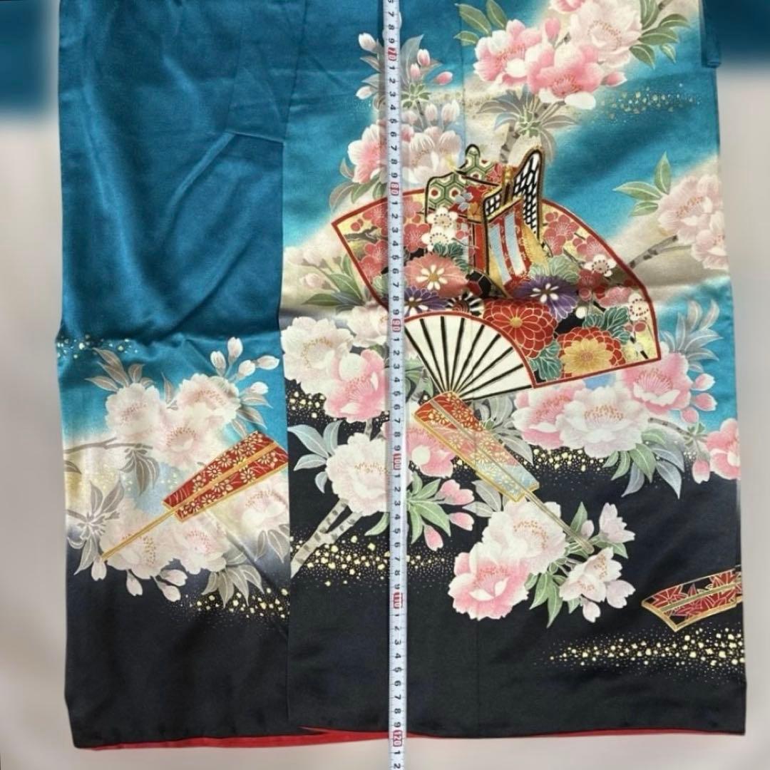 七五三　七歳　正絹着物　帯のセット