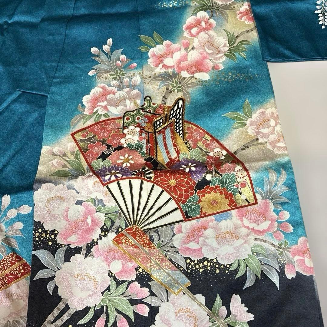 七五三　七歳　正絹着物　帯のセット