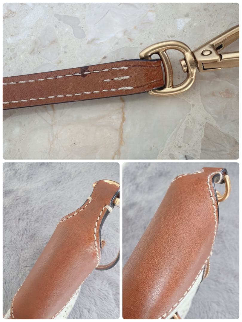 【ポロラルフローレン】美品✨リネン混 ID アイレット ワンショルダーバッグ