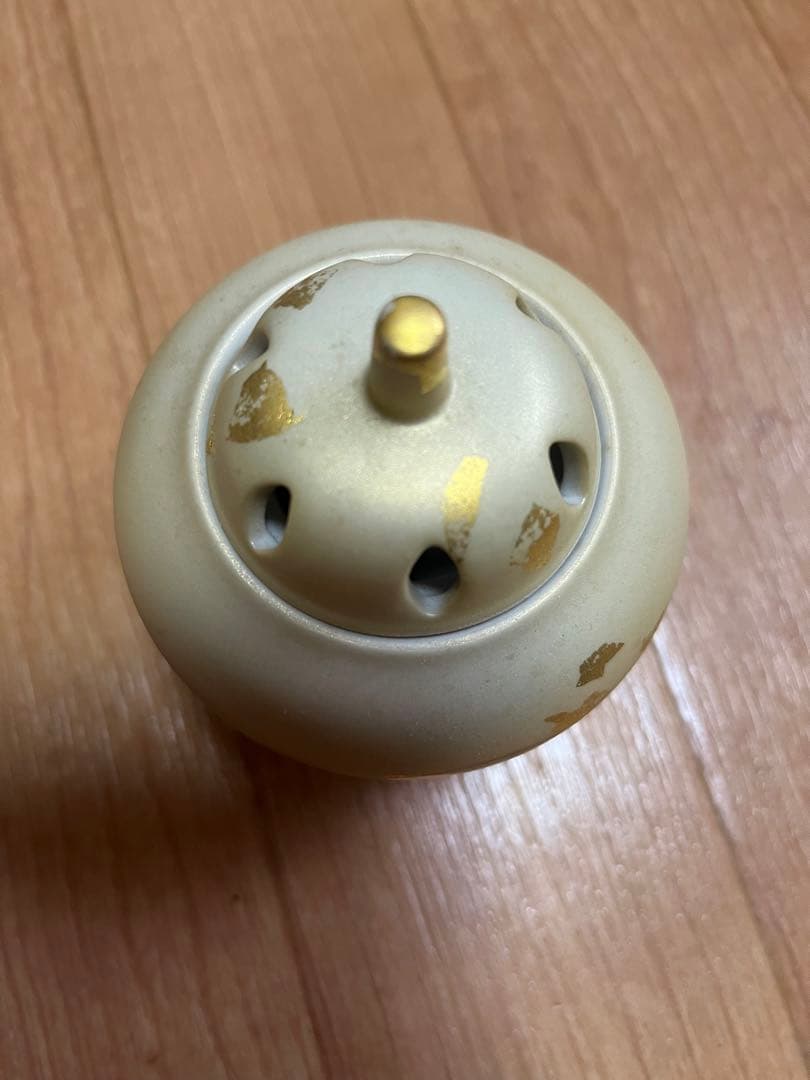 茶道具　煎茶道具　香炉　花九谷　金彩