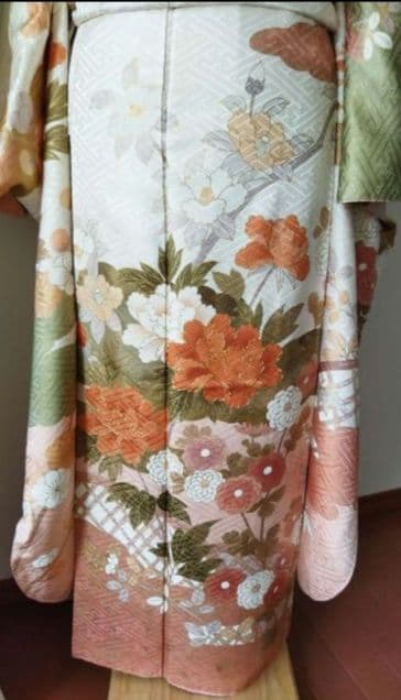 処分セール！1/18(日)まで！425.振袖7点セット 正絹　フルセット　成人式