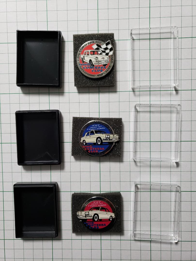 日野コンテッサ　日野コンテッサクラブ バッジ ３種類