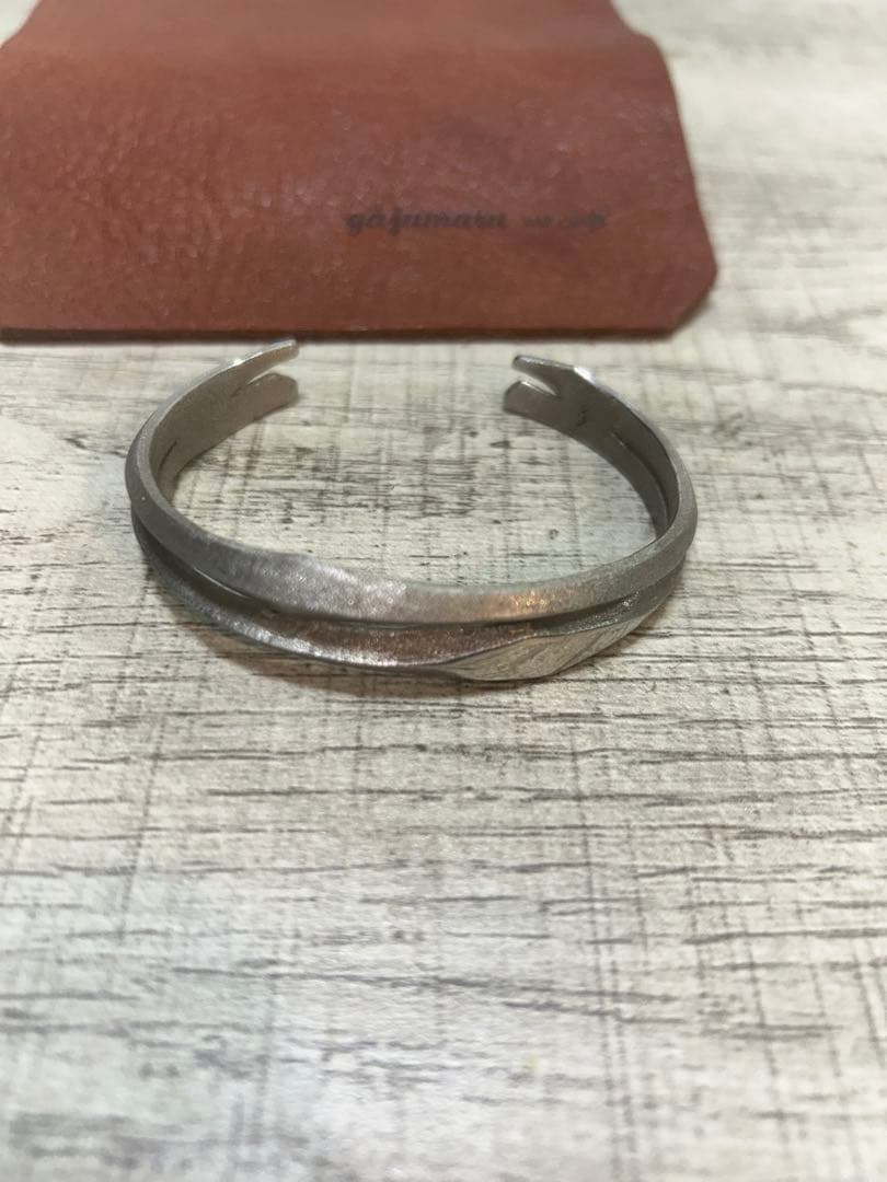 gajumaru art craft シルバーバングル 専用ケース付き